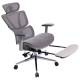 Кресло  PREMIUM "Evolution ER-700", подножка, слайдер, синхромеханизм, сетка, серое, 532948. Фото товара с разных ракурсов.
